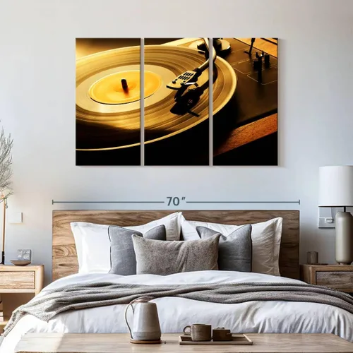 Vista 51 de Elephant Stock BW - Reproductor de discos de vinilo para pared, lienzo horizontal, decoración de pared de sala de estar de 3 piezas, impresión