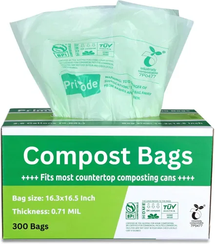 Vista 13 de Bolsas de compost, bolsas de basura compostables de 2.6 galones, bolsas compostables 100 bolsas de compost pequeñas para contenedor de encimera