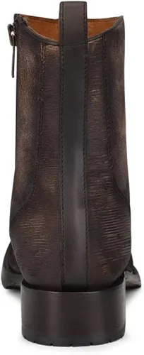 Vista 5 de Cuadra Botas para hombre en piel bovina con cremallera Oxford