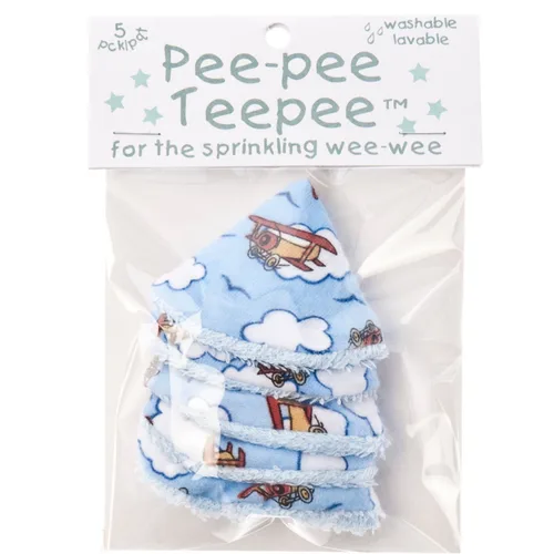 Vista 2 de Beba Bean - Tipi Peepee para el WeeWeee Sprinkling, Baby Pee Shield, diseño de avión - Paquete de 5