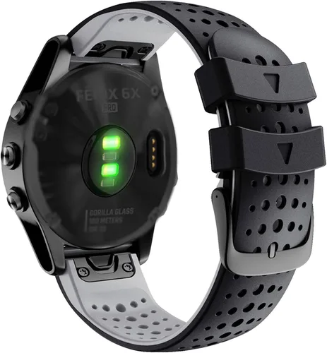 Vista 8 de Abanen Correa de reloj de silicona para Garmin Fenix 8 2.008 in, epix Pro de 2.008 in, Instinct 2X / Instinct 3 de 1.77 pulgadas, ajuste rápido 26