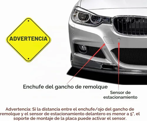 Vista 7 de iJDMTOY Kit de adaptador de soporte de montaje de placa para parachoques delantero sin perforación, con gancho de remolque, compatible con Lexus IS