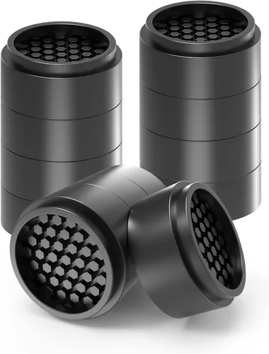 Vista 10 de Ezprotekt Elevadores de muebles redondos ajustables de 1 pulgada, elevadores apilables para muebles que crean una altura adicional de 1, 2 o 3