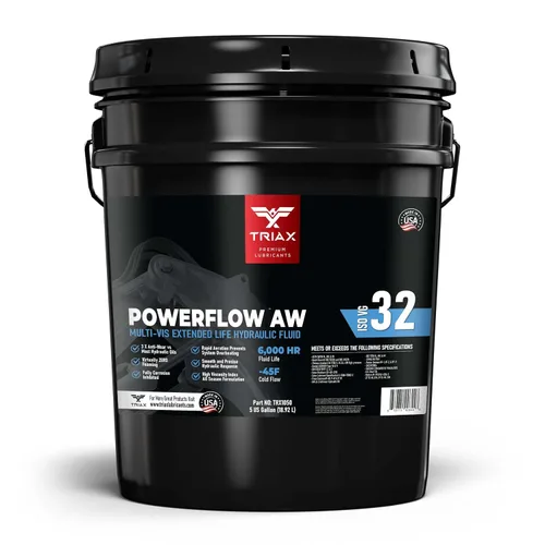 Vista 10 de TRIAX Powerflow MV 32 Aceite Hidráulico, Vida Extendida de 6000 Horas, Doble Antidesgaste, Verdadero para Todas las Estaciones, Punto de Ebullición