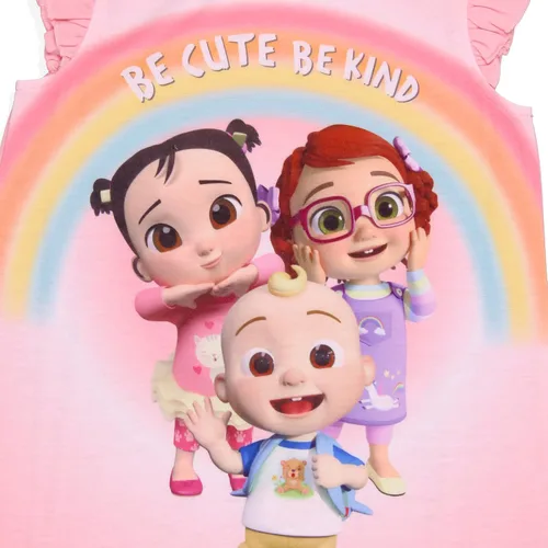 Vista 2 de Komar Kids CoComelon - Camisón de manga con volantes para niñas pequeñas