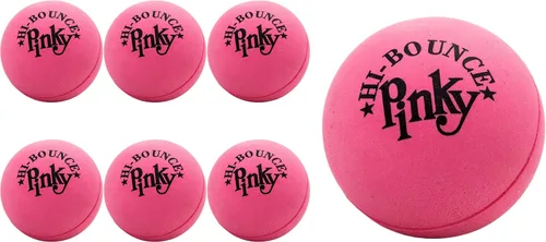 Vista 12 de Hi-Bounce Pinky Ball (paquete de 6) por JA-RU. Pelotas hinchables de goma para niños y adultos. Pelota de rebote rosa pequeña. Recuerdos de fiesta