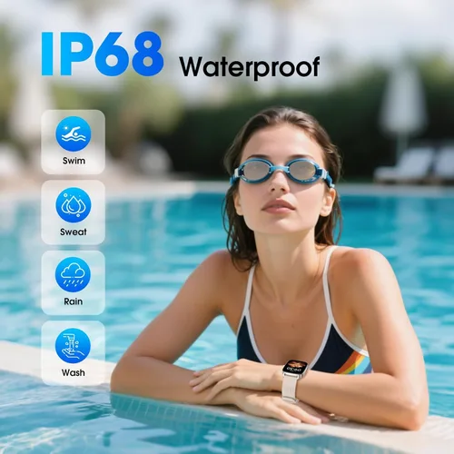 Vista 5 de DAVIKO Reloj podómetro, apto para personas mayores, no requiere aplicación/teléfono, reloj de seguimiento de fitness impermeable con contador