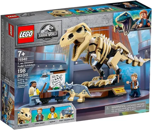 Vista 8 de LEGO Jurassic World T. rex Dinosaur Fossil Exhibition 76940 Kit de construcción; juego de juguete genial para niños; nuevo 2021 (198 piezas)