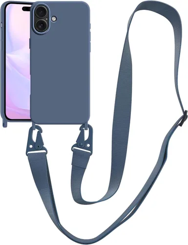 Vista 100 de Funda compatible con iPhone 8 Plus, iPhone 7 Plus/6 Plus/6S Plus con cordón, funda cruzada para iPhone con correa ajustable de silicona para iPhone