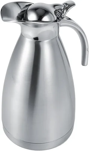 Vista 11 de Hervidor de té para estufa, acero inoxidable de doble pared de 2.5 cuartos de galón, tetera silbante con mango ergonómico, frasco de café aislado