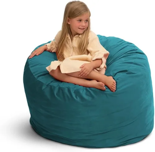 Vista 11 de ULTIMATE SACK Puf de gran tamaño de 3 pies para adultos, funda de piel