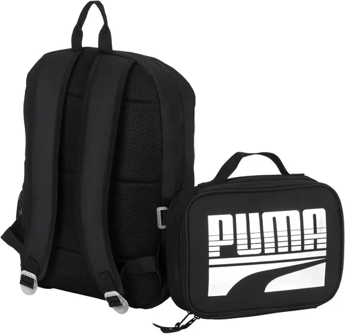 Vista 2 de PUMA - Combo de juego de mochila y lonchera para niños NegroPlateado