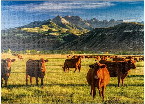 Vista 8 de MyPuzzle Fall On A Colorado Cattle Ranch Near Ridgway - Rompecabezas prémium de 100 piezas para adultos