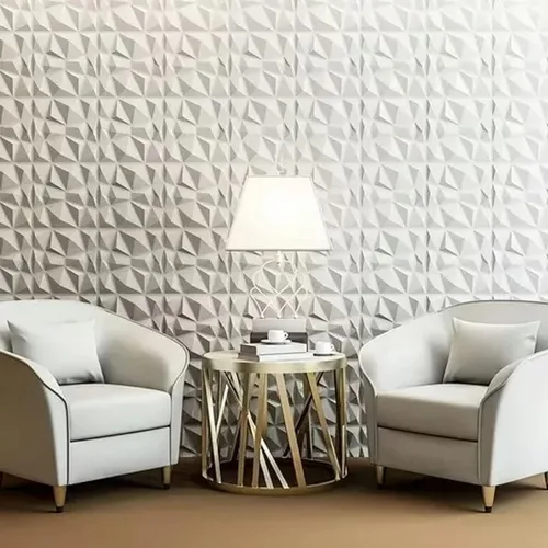 Vista 3 de 12 paneles de pared 3D de PVC, panel texturizado decorativo de 19.7 pulgadas para decoración de pared interior, panel de pared blanco con respetuoso