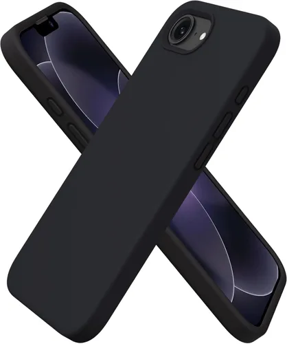 Vista 21 de ORNARTO Funda compatible con iPhone 16e de 6.1 pulgadas (2025), silicona líquida de 3 capas cubierta completa de goma de gel suave, funda protectora