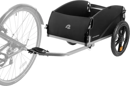Vista 6 de Retrospec Rover Hauler - Remolque de carga para bicicleta, marco plegable con tela resistente a la intemperie y capacidad de 80 libras, remolque