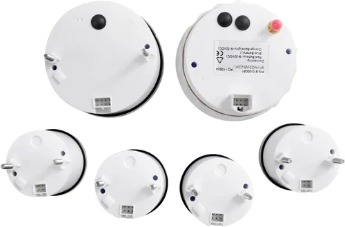 Vista 9 de Juego electrónico de 6 medidores blancos automáticos, calibre 0.236 x 2.047 in, calibre LED con enchufe múltiple, juego universal de calibre 6