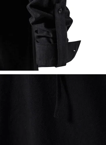 Vista 7 de Idopy Camiseta estilo Henley retro con cordones y estilo punk renacentista para hombre