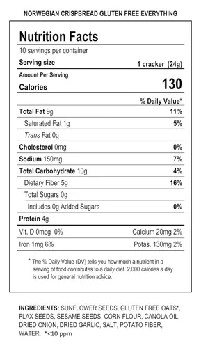 Vista 2 de Sigdal Bakeri Pan crujiente noruego totalmente natural, sin OMG, vegano, sin azúcar, alto en fibra, bajo en carbohidratos, alto en proteínas