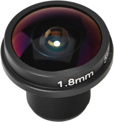 Vista 2 de Lente de ojo de pez de 0.071 in, lente de cámara CCTV gran angular de 180°, 5MP HD para vigilancia, compatible con CCD de 1/3 pulgadas y 1/4