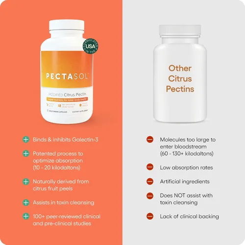 Vista 4 de PectaSol - Pectina cítrica modificada – 15 paquetes de 0.18 oz – Suplemento de salud corporal total para apoyar el corazón, el sistema inmunológico