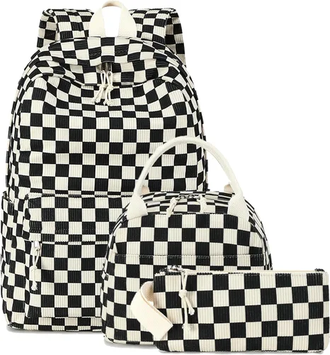 Vista 21 de Bluboon - Mochila escolar para niñas y mujeres para uso diario y de estilo informal, para portátil de 15 pulgadas, con bolsa para almuerzo y bolsa