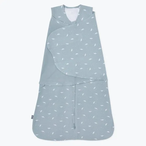 Vista 30 de HALO Saco de dormir envolvente 100% algodón, manta vestible ajustable de 3 vías, TOG 1.5, azul bebé, recién nacido, 0-3 meses