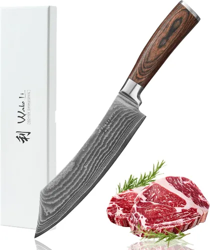 Vista 14 de Wakoli EDIB Big Master Cuchillo de pie Cuchillo de 5.7 in hoja 67 capas de acero real Big Master con mango de madera Pakka I Premium Big Master 1