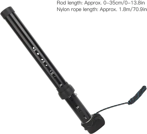 Vista 4 de Barra de extensión de mástil de windsurf de aleación de aluminio, accesorio de varilla de extensión de mástil de windsurf negro con adaptador