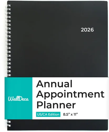 Vista 9 de WallDeca Agenda 2026, agenda con vista semanal y mensual, agenda diaria y calendario anual, encuadernado en espiral con pestañas, notas