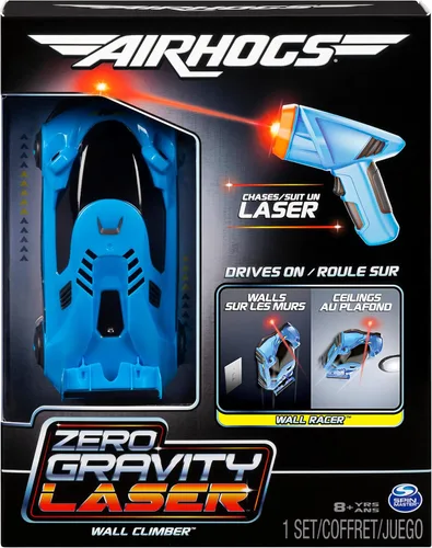 Vista 2 de Air Hogs, Luz de gravedad cero, corredor de pared guiado por luz, coche de carreras de escalada de pared, azul