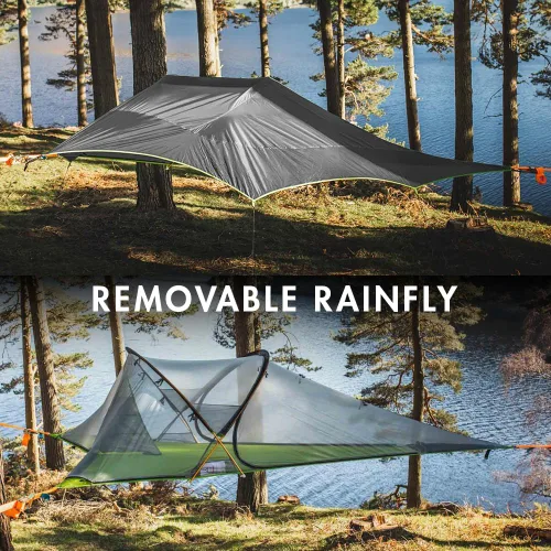Vista 10 de Tentsile Connect V3 - Hamaca de tienda de campaña para 2 personas, The Original Tree Tent Company, capacidad de 880 libras, casa de árbol portátil