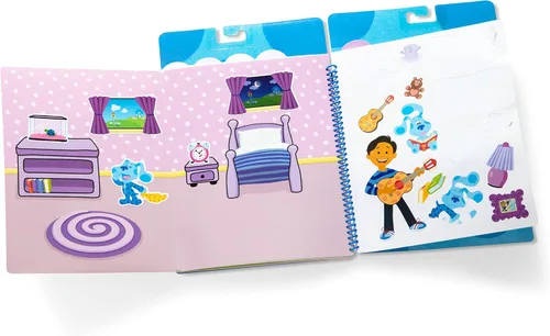 Vista 9 de Melissa & Doug Blue's Clues & You! Libreta de Pegatinas Reutilizables - Lugares que Blue Ama