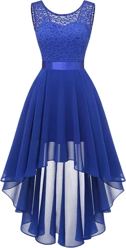 Vista 28 de BeryLove Vestido de cóctel de encaje formal para mujer, fiesta de invitada Negro