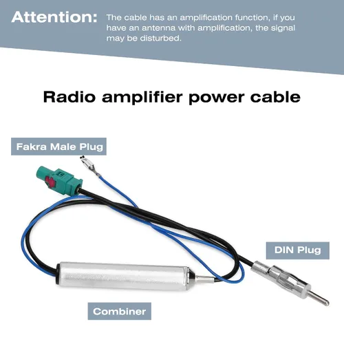 Vista 3 de Kit de arnés de cables de estéreo de coche RDBS y adaptador de antena para conectar una radio de posventa Compatible con vehículos Dodge Jeep Ram