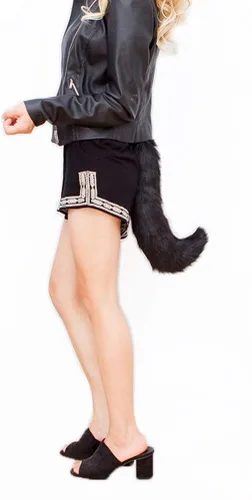 Vista 3 de Fox Tail - Diademas de orejas, guantes de garras y cinturones de colita de diferentes animales para fiestas de disfraces, fiestas de Haloween