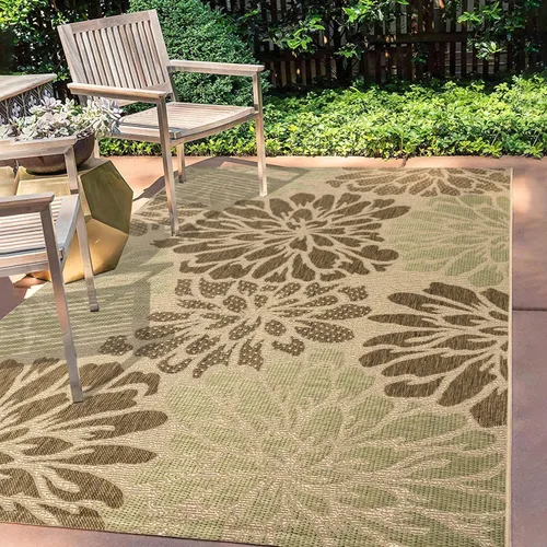 Vista 38 de Eyely BMS110I-28 Santa Monica Zinnia - Alfombra moderna con textura floral para interiores y exteriores, estilo costero, glamour, dormitorio, patio