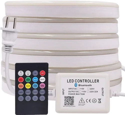 Vista 8 de AC 110-130V 1500W Bluetooth Música IR Control remoto RGB controlador con 40 teclas remoto para 5050 2835 LED Neon Rope Strip Light