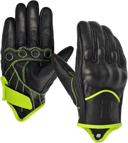Vista 7 de Harssidanzar Guantes de moto para mujer, guantes de cuero para motocicleta, guantes de motocicleta, carreras de carretera, ciclismo, escalada