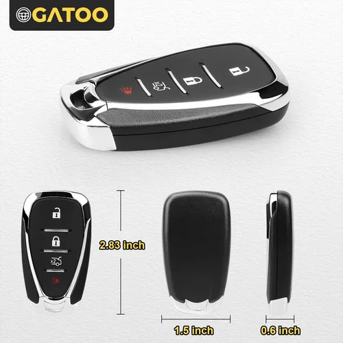 Vista 5 de Llavero de repuesto compatible con Chevy Malibu Cruze Camaro 2016 2017 2018 2019 2020 2021, reemplaza a HYQ4EA 13529660 13508771 13584504