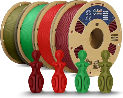Vista 9 de Overture PLA Plus (PLA+) Filamento de 1/16 pulgadas, dureza mejorada con rollo PLA, con superficie de construcción 3D de 7.87 × 7.87 pulgadas, PLA