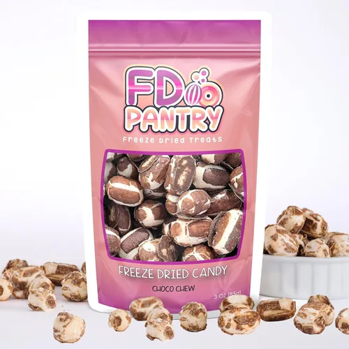 Vista 10 de Caramelos liofilizados: giro crujiente en masticables clásicos en bolsa resellable, perfecto para regalos, aventuras al aire libre y almacenamiento