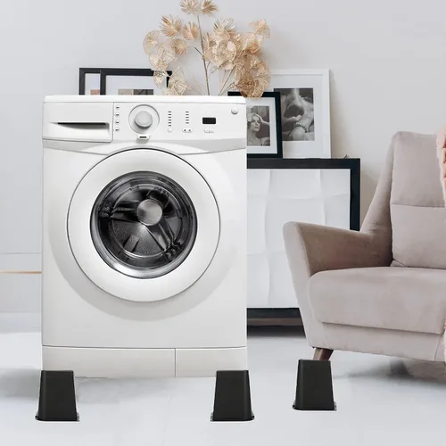 Vista 7 de Hiceeden Paquete de 4 elevadores de cama resistentes, elevadores de muebles de sofá de 6 pulgadas, elevadores de cama, bloques de elevación