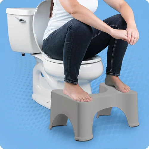 Vista 10 de Squatty Potty The Original - Taburete de inodoro para baño, color gris, 9 pulgadas