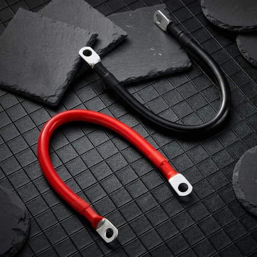 Vista 6 de Hoteam Cable de batería de cobre con terminales de 3/8 pulgadas, rojo y negro, cable inversor de corriente para motocicleta solar, automóvil