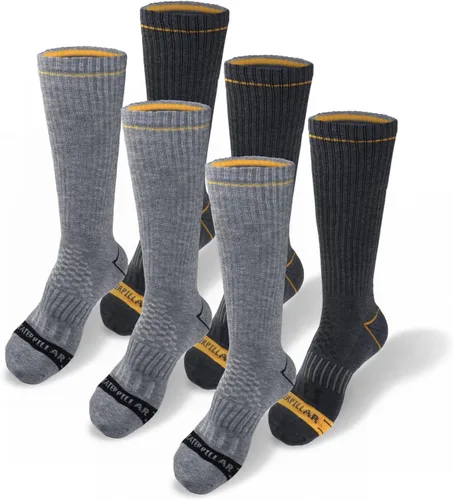Vista 8 de CAT Paquete de 6 calcetines de media amortiguación para hombre negro(Black (6 Pack))
