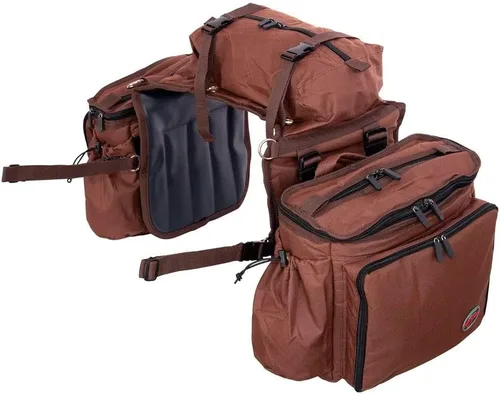 Vista 5 de Reinsman Bolsa de sillín de lujo aislada a prueba de fugas con bolsa de cantle adicional y correas