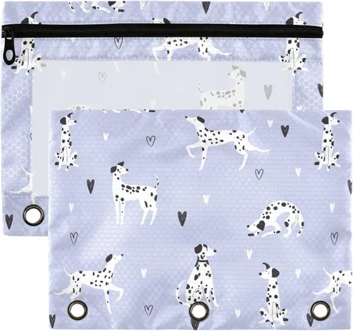 Vista 32 de Estuche para lápices para carpeta de 3 anillos de fútbol americano con cremallera, bolsas de cosméticos transparentes para oficina, universidad
