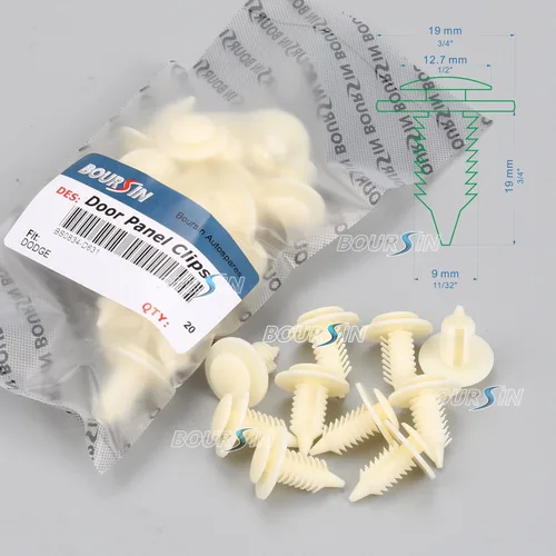 Vista 5 de Paquete de 50 clips de nailon para panel de moldura de puerta compatibles Pastilla 1500 2500 3500, sujetador tipo empuje, retenedor de panel