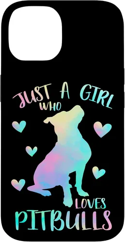 Vista 4 de Just a Girl Who Loves Pitbulls Watercolor Cute Pitbull Mama Case for iPhone 17
